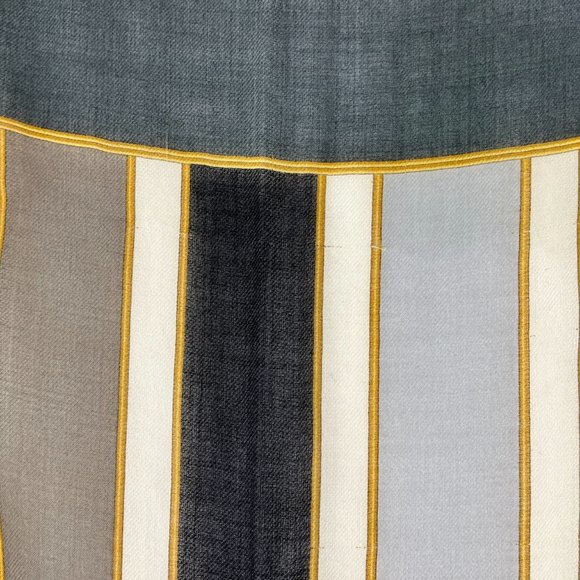 Sold on our website CHANEL Black Gray Cashmere Rectangular CC Logo Fringe Scarf - Picture 6 of 13